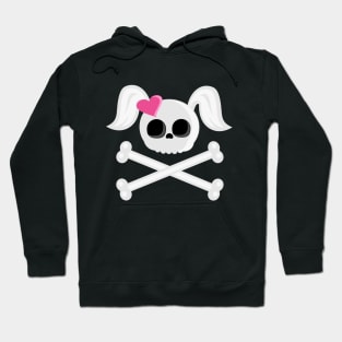 Emo Skull with Ponytails Hoodie